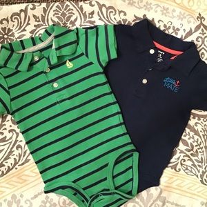 Carter’s Polo Onesies NWOT